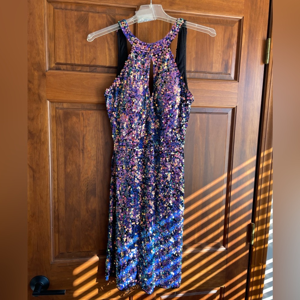 Mac Duggal Sequin Short Dress